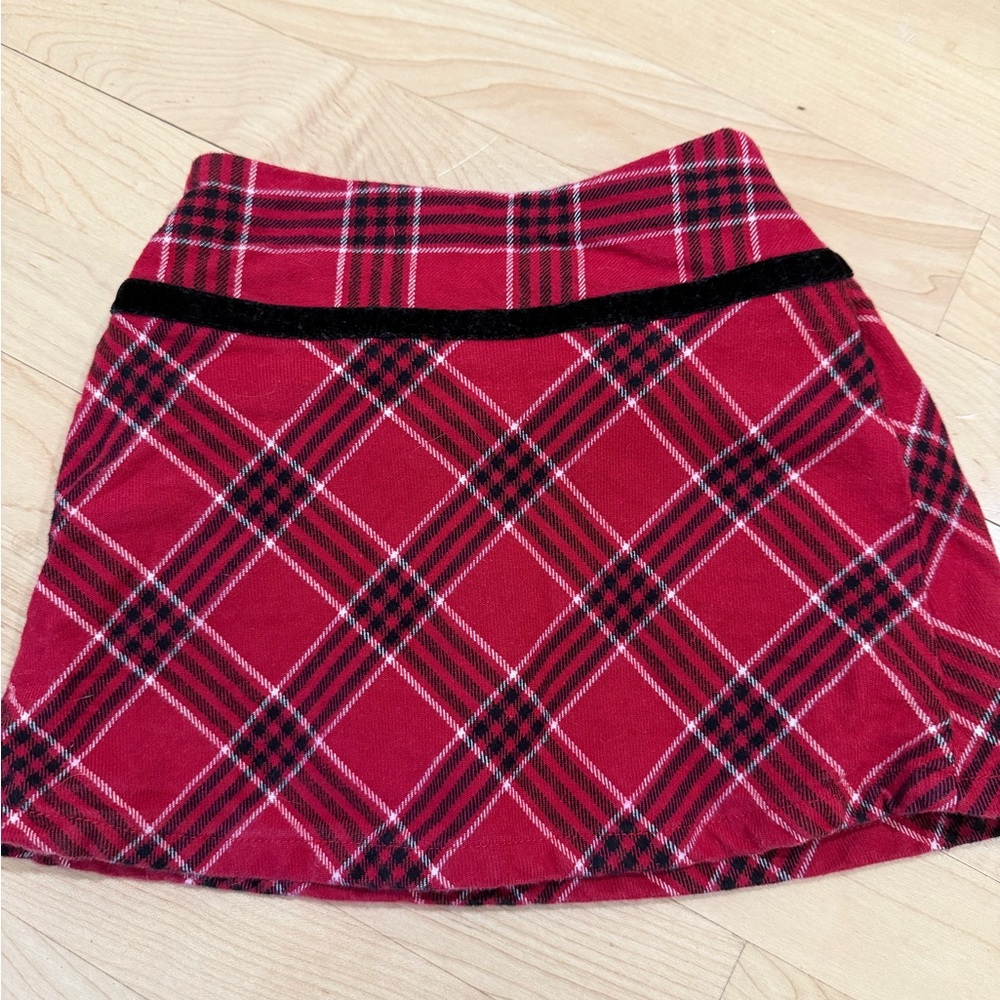 Old Navy Red and Black Plaid Skirt